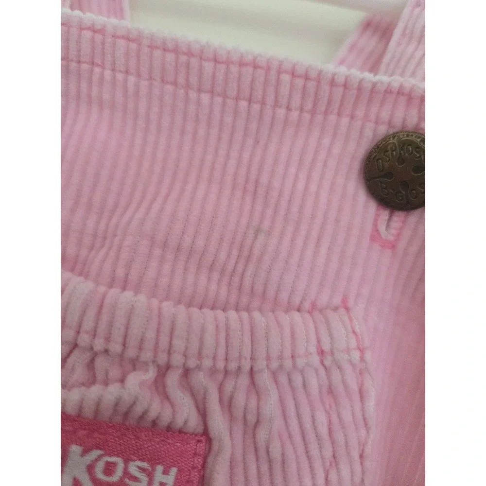 Vintage OshKosh B'gosh Pink Corduroy Overalls Toddler 24 Months Made in USA